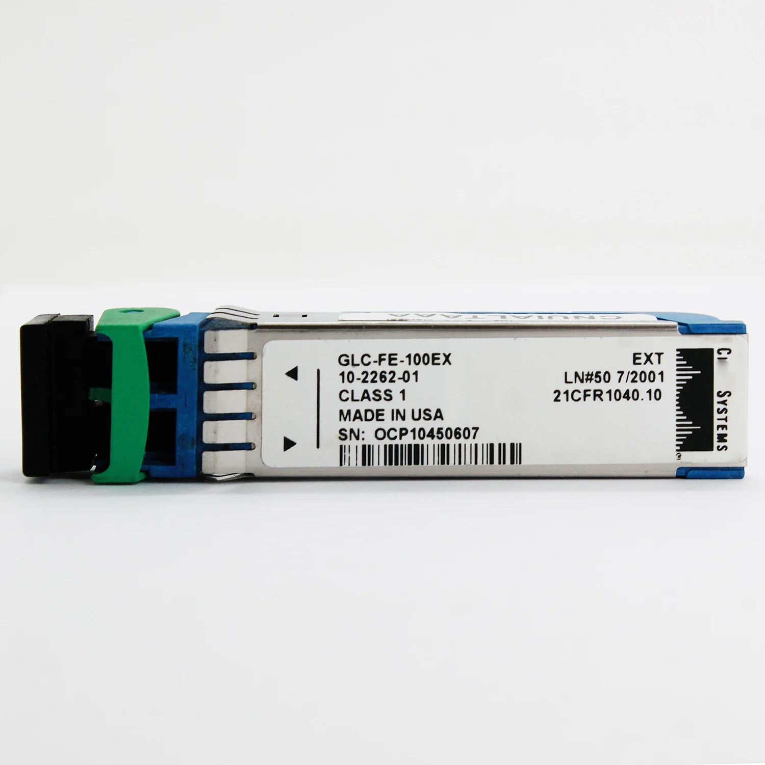 Genuino para el sistema Cisco GLC-FE-100EX 10-2262-01 GLC-FE-100LX 10-2080-01 transceptor SM