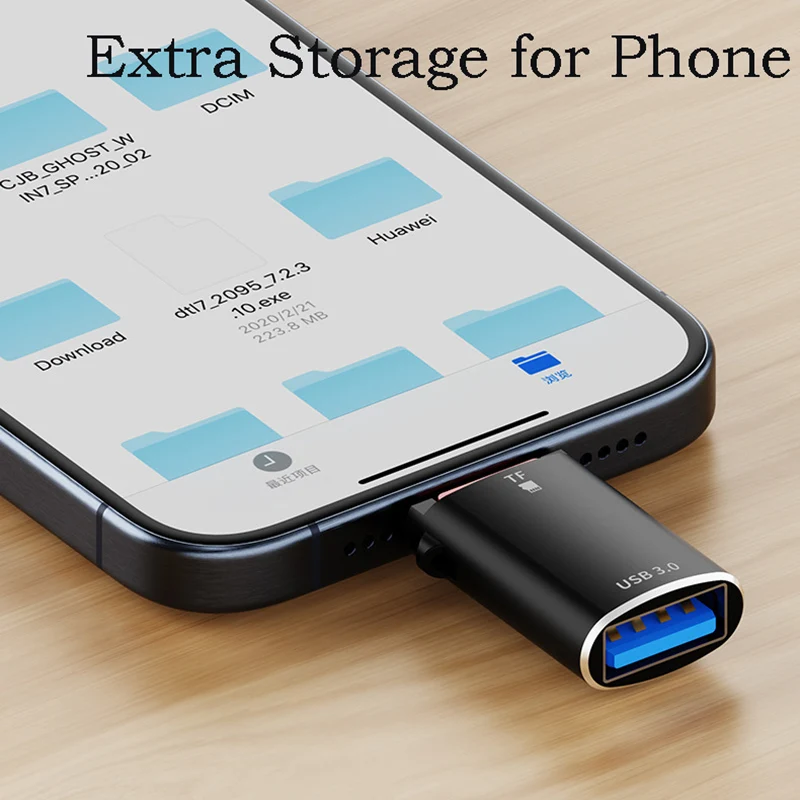 Convertidor tipo C a USB, adaptador OTG para teléfono móvil, USB 3,0, lector de tarjetas Micro SD TF, visor, Dongle de transferencia de datos, extensor de memoria para tableta - imagen 3