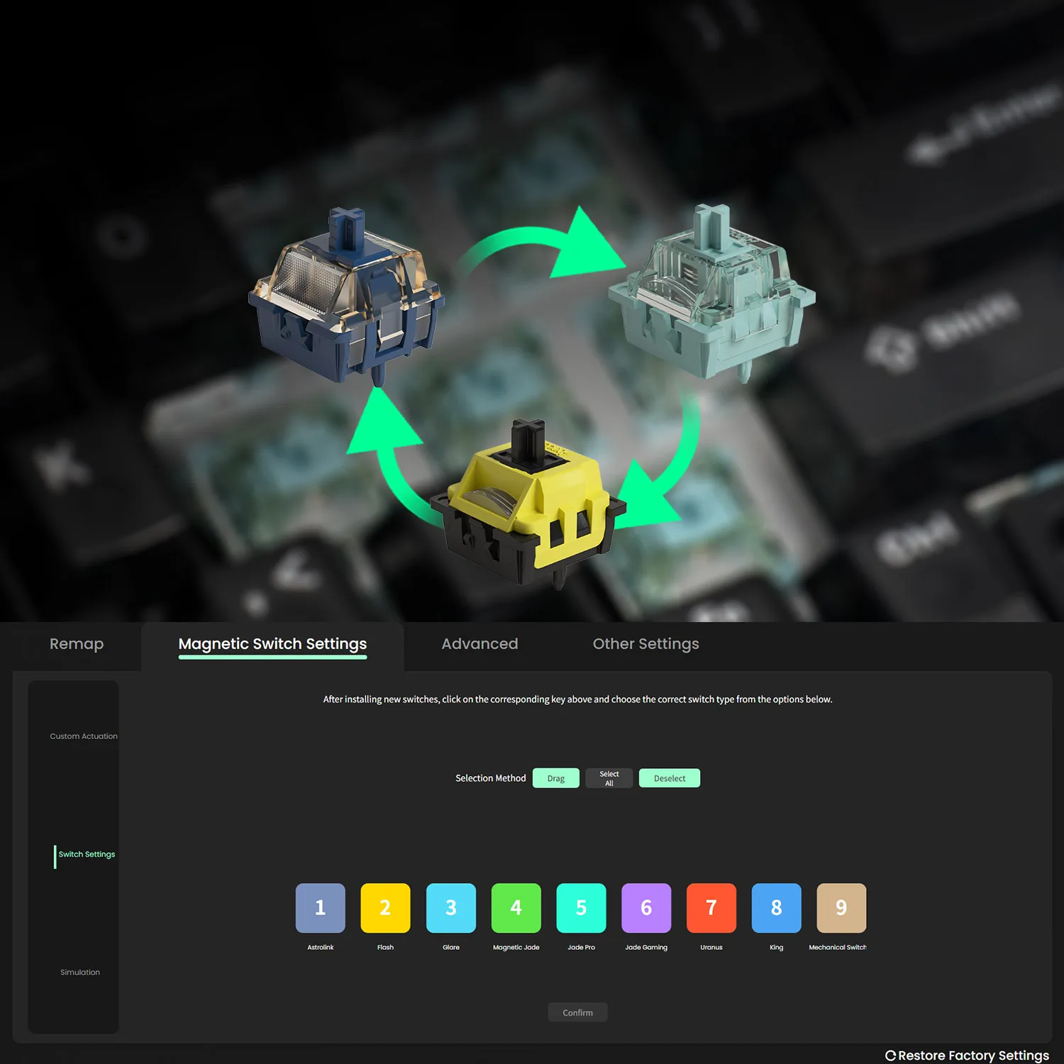 MONSGEEK M1 V5 HE teclado con interruptor magnético disparador rápido RT0.005mm 8K tasa de orinar RGB aluminio triple modo junta de teclado para juegos - imagen 4