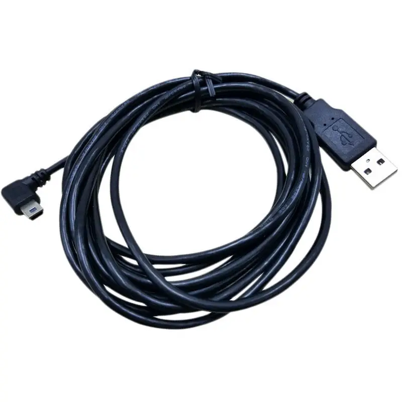Cable de sincronización de datos USB 2,0 a Mini USB, codo en ángulo de 90 grados, Cable de carga de 5 pines B macho a macho para cámara MP3 MP4 - imagen 3