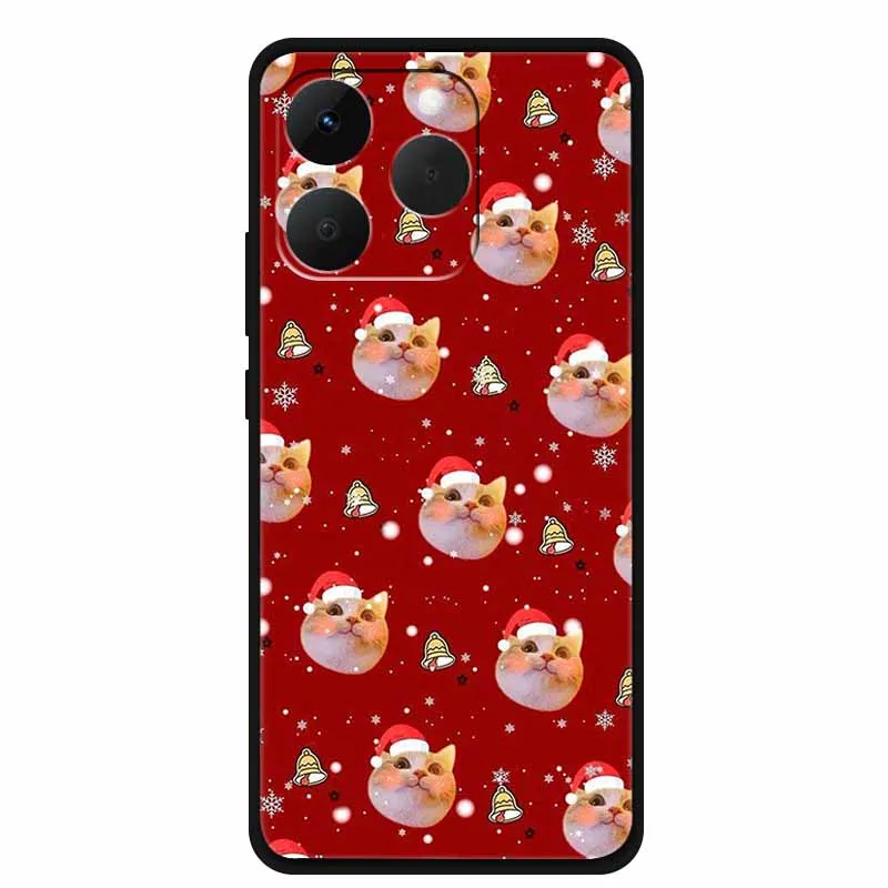 Funda navideña para OPPO Realme Note 70 70T 70 T, Funda de silicona suave para teléfono, Funda protectora negra de TPU, bolsas Note70T - imagen 4