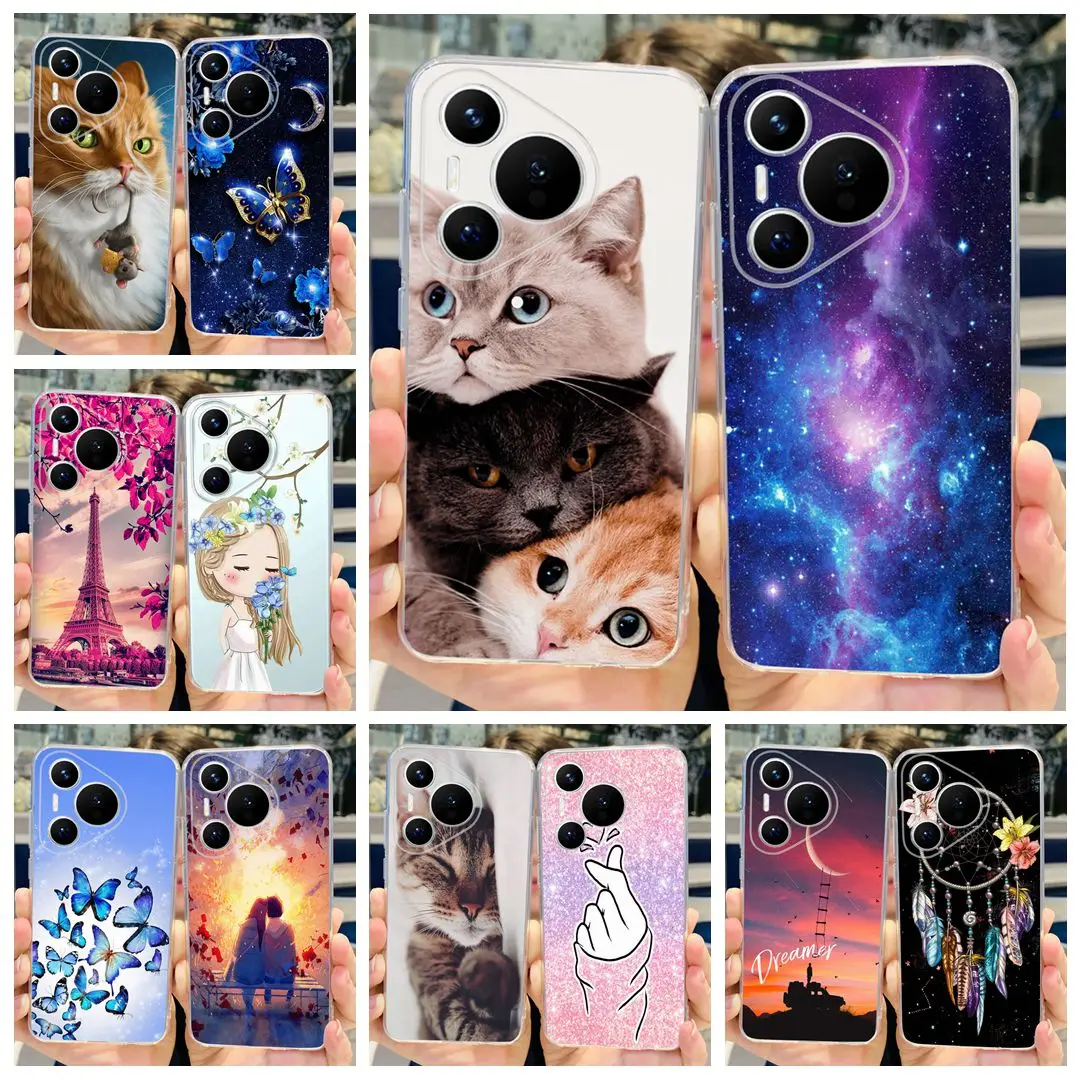 Funda de teléfono de silicona blanda para Huawei Pura 70 Pro Plus, cubierta pintada a la moda, Fundas de Capa