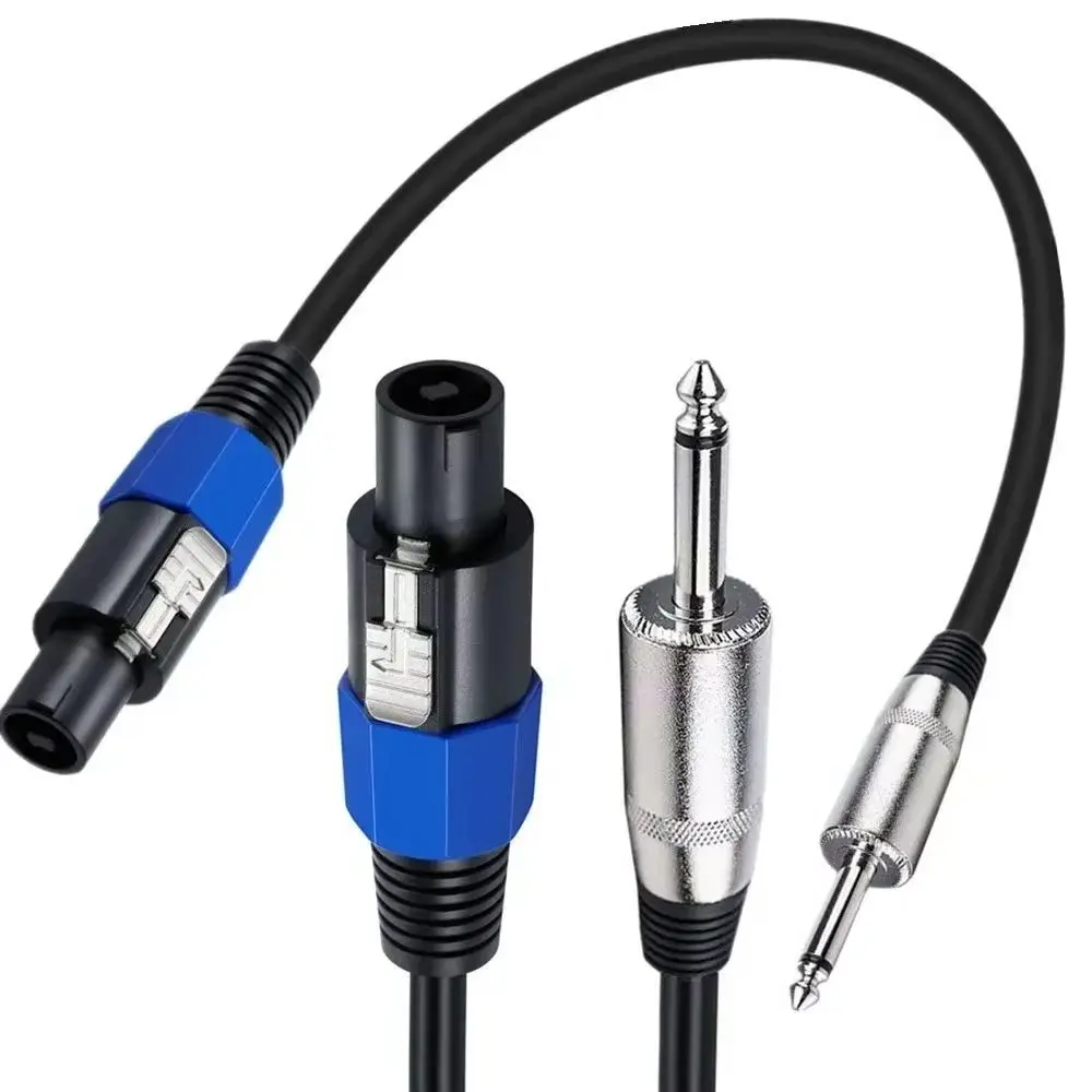 Cable de altavoz conector macho Speakon a 6,35 6,5mm 1/4 "macho TS Cable de altavoz conector Speakon a conector 6,35 0,5 m 5m 8m 10m 20m 30m