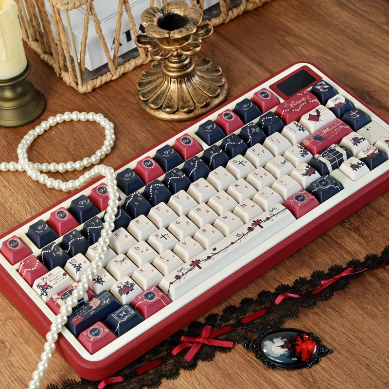 125 teclas Palace Secrets Anime tapa de tecla cinco lados sublimación de tinte teclas PBT perfil de cereza para interruptores MX Teclado mecánico - imagen 4