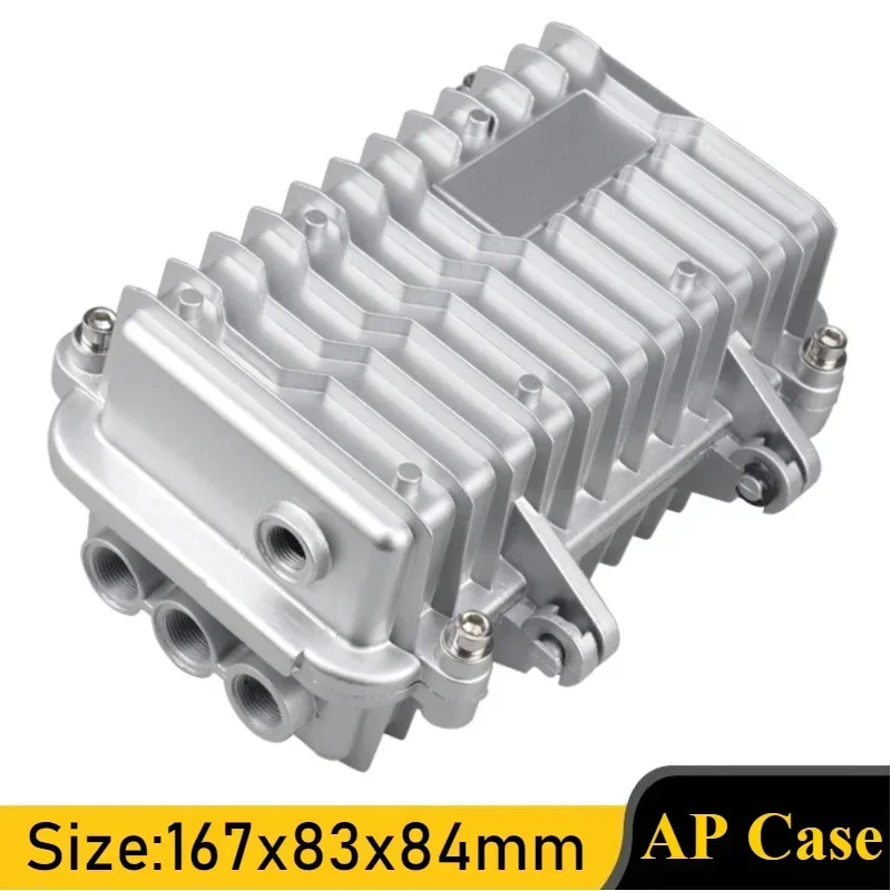 Caja de amplificador AP para estación Base de puente inalámbrico para exteriores, carcasa de caja impermeable de Metal de aluminio fundido, tamaño interno 167*83*84mm - imagen 2