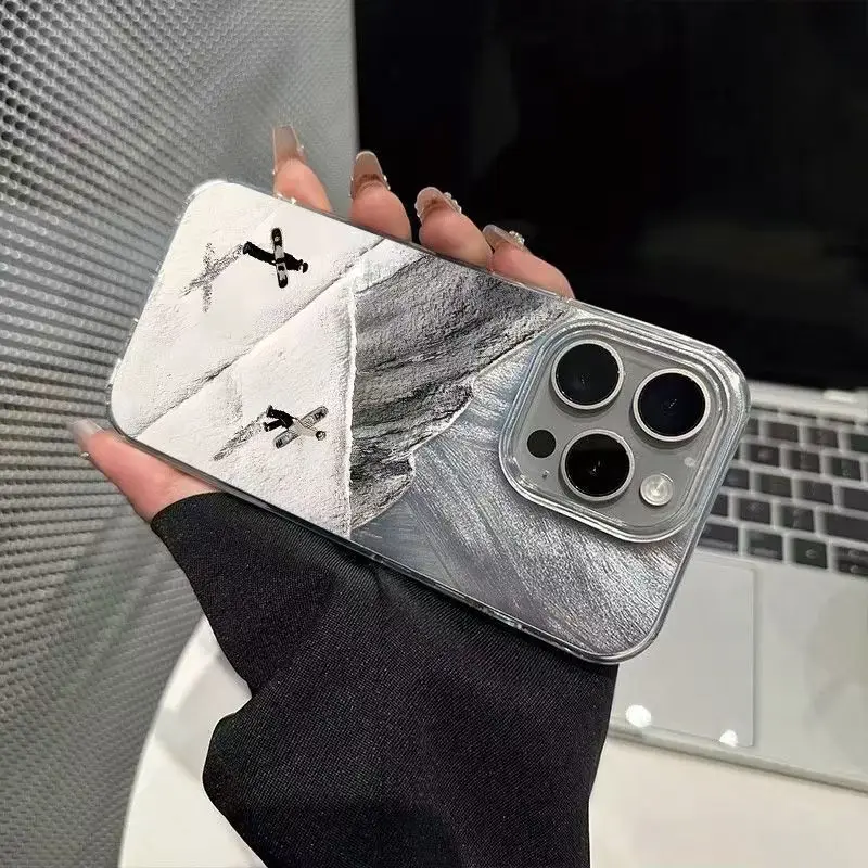 Funda de teléfono con motivo de esquí de montaña creativo para Samsung Galaxy S25 S24 S23 S22 Ultra Plus S21 FE 5G A16 A26 A36 A56 A55 A54 A53 - imagen 5
