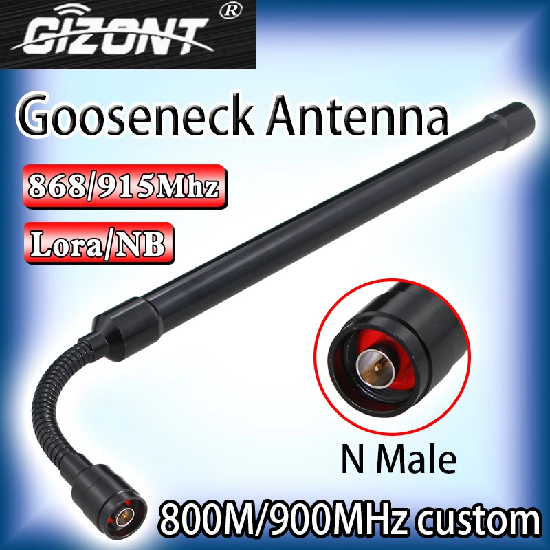 Antena LoRa de cuello de cisne de 433MHz antena omnidireccional de fibra de vidrio de alta ganancia 450-470MHz 470-510MHz 600MHz antena N macho