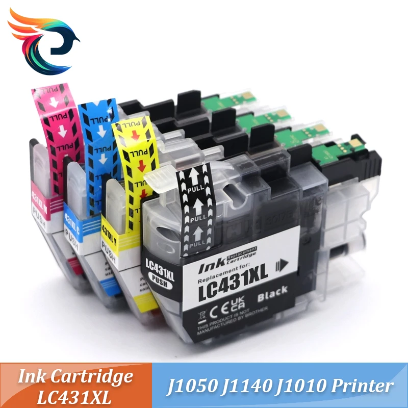 Cartucho de tinta de inyección de tinta Compatible LC431XL para impresora Brother DCP-J1050DW DCP-J1140DW MFC-J1010DW J1050 J1140 J1010