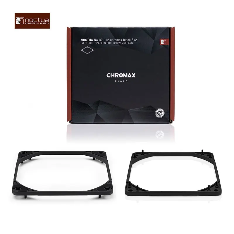 Noctua-Marco espaciador de entrada de aire lateral, NA-IS1-12 Sx2, 5mm de espesor, para ventiladores de 120x25mm, reducción de ruido de ventilador Simple y eficiente