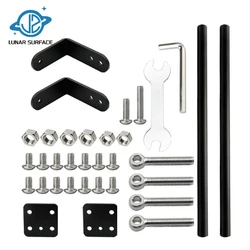 Piezas de impresora de LS-3D, Kit de varilla de tracción de soporte, juego de varillas de amarre de aleación de aluminio Compatible con Creality Ender-3/Ender-3S/Ender-3 V2