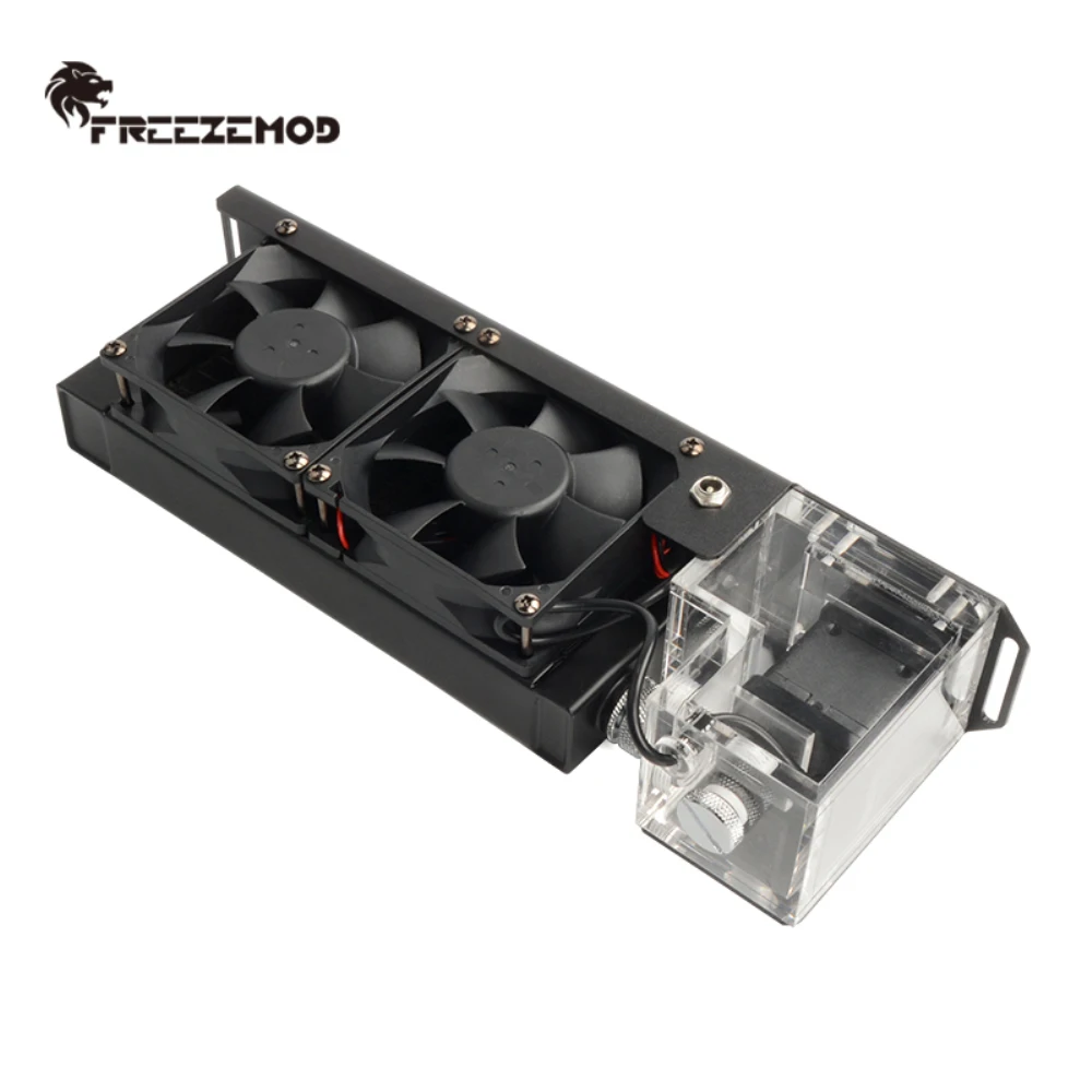 FREEZEMOD Mini módulo de disipación de calor refrigerado por agua radiador de 160mm 2000RPM 8cm módulo AIO de doble ventilador SLMZ-Z-T