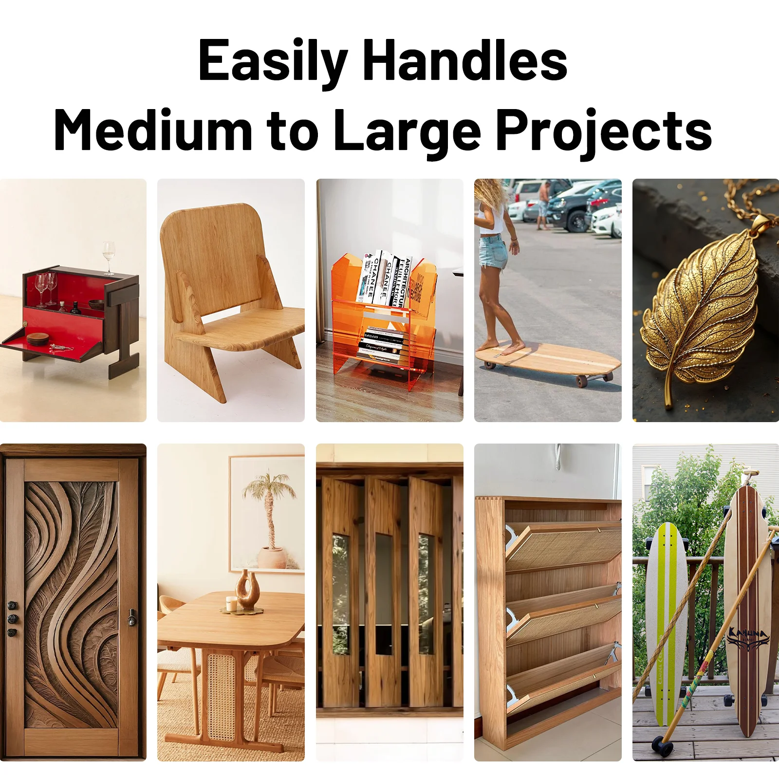 Twotrees-máquina enrutadora CNC TTC H40, 1000x1000mm, gran área de trabajo, CNC de un solo paso/interruptor de grabado láser, Compatible con múltiples materiales - imagen 3