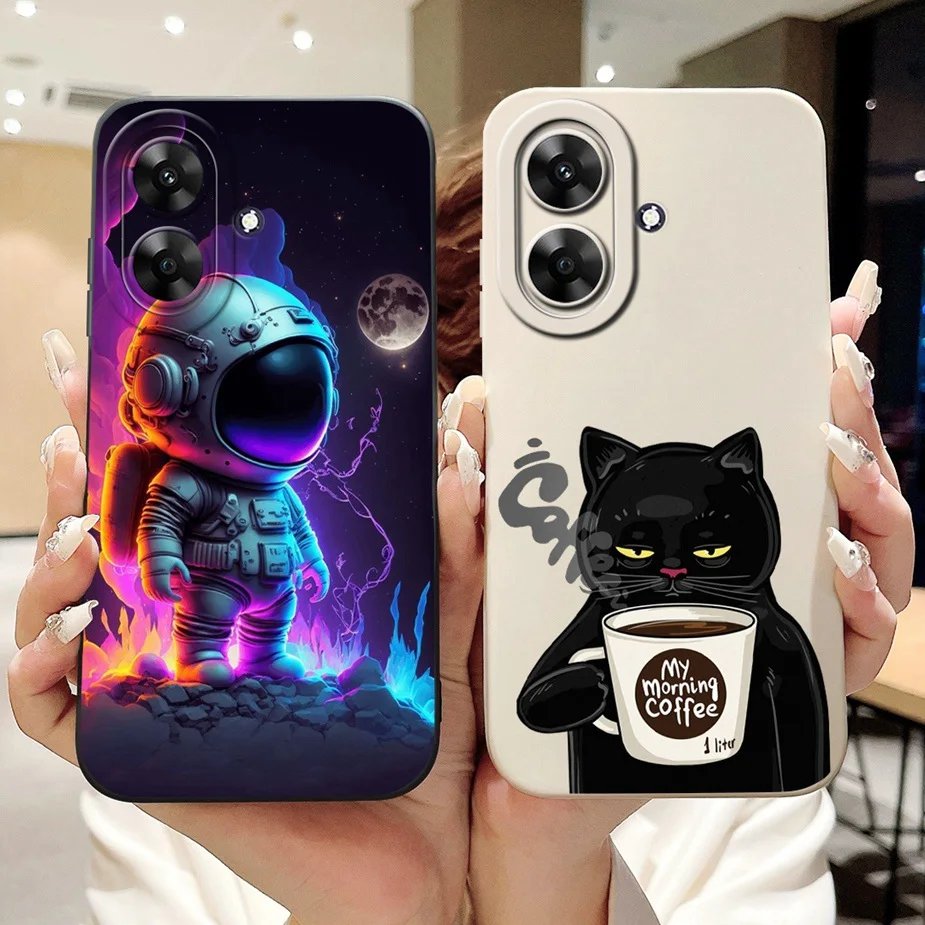 Para Realme Note 60 funda bonita de dibujos animados de dinosaurio funda de teléfono de protección completa para cámara para Realme Note 50 Note50 Note60 bolsas suaves - imagen 5