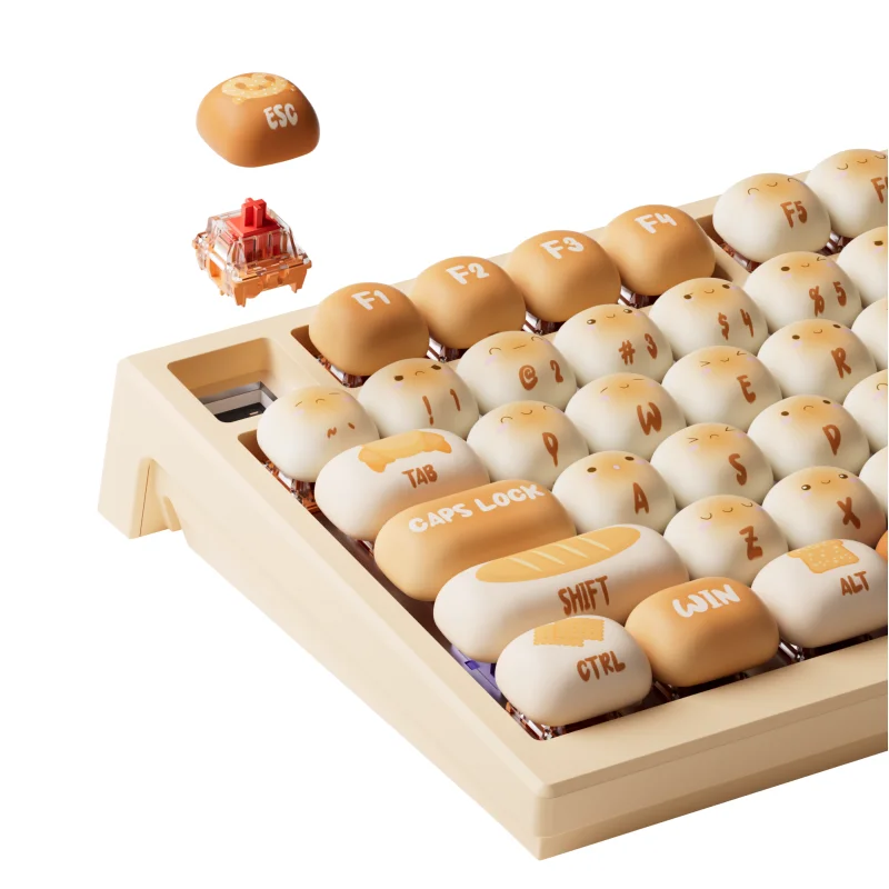 Akko MonsGeek MG75W Bun Wonderland Teclado mecánico 75% 83 teclas intercambio en caliente USB tipo C/2,4G teclado inalámbrico de doble modo para juegos - imagen 4