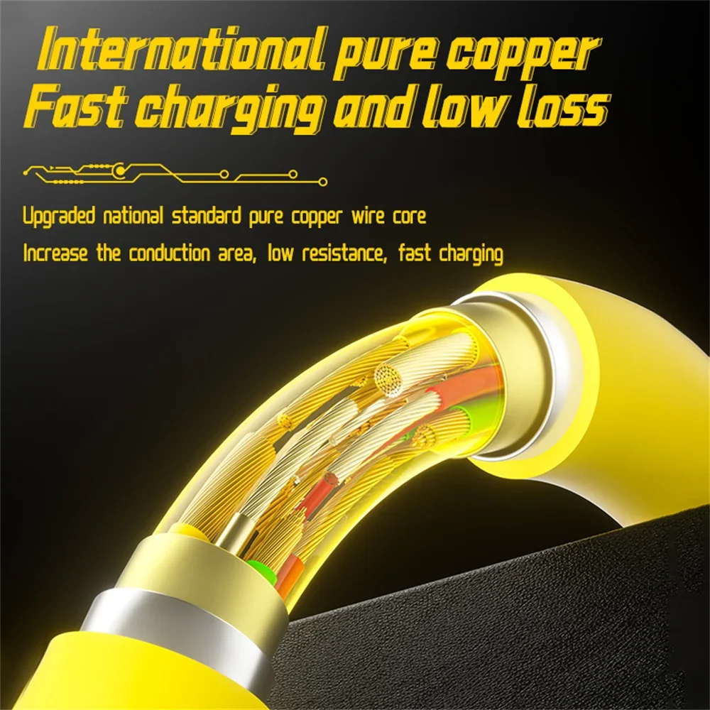 Cable PD de 66W 4 en 1 USB C a USB C Cable de datos de cargador de teléfono de carga rápida para iPhone Samsung Xiaomi Cable Micro USB de carga rápida - imagen 5