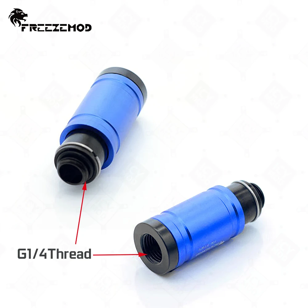 Válvula de agua de cobre FREEZEMOD, rosca G1/4 ", interfaz macho y hembra/doble hembra, PC MOD, regulador de flujo de agua de refrigeración por agua - imagen 5