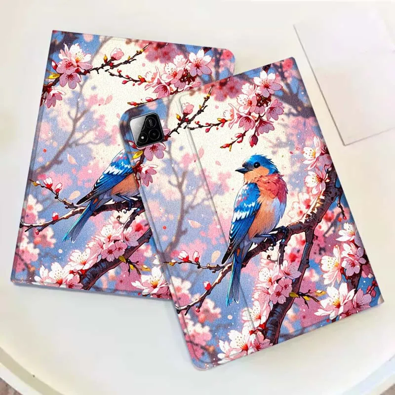 Funda para tableta fragante con flor de canto de pájaro para Xiaomi Redmi Mi Pad 4 5 6 6s 7 7s SE Pro 2 11 Plus Max 12,4 11,2 12,5 8,7 pulgadas