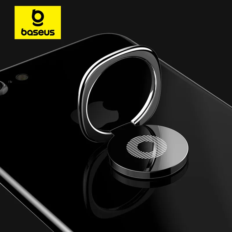 Baseus-soporte de anillo para dedo, accesorio Universal giratorio de 360 grados, para teléfono móvil y coche, magnético, adhesivo trasero Delgado - imagen 2