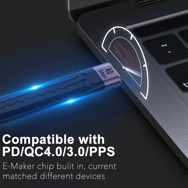 Cable USB‑C 4.0 40Gbps 240W PD 8K@60Hz para MacBook Pro - imagen 3