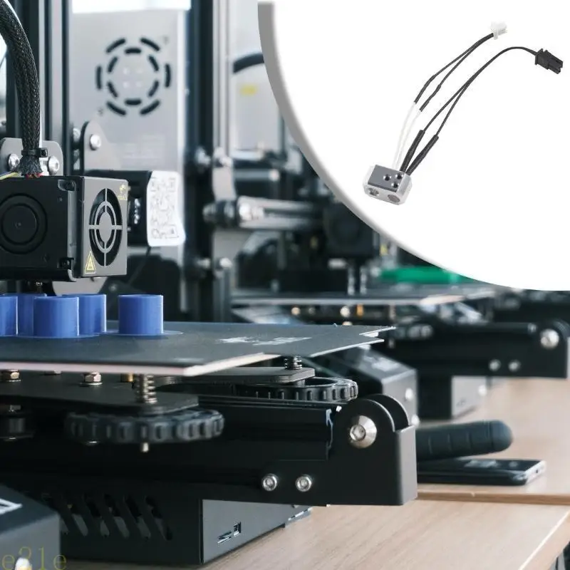 E21E Bloque calentamiento aluminio duradero Varilla calor y termómetro 24V 40W para impresora MK4 - imagen 3