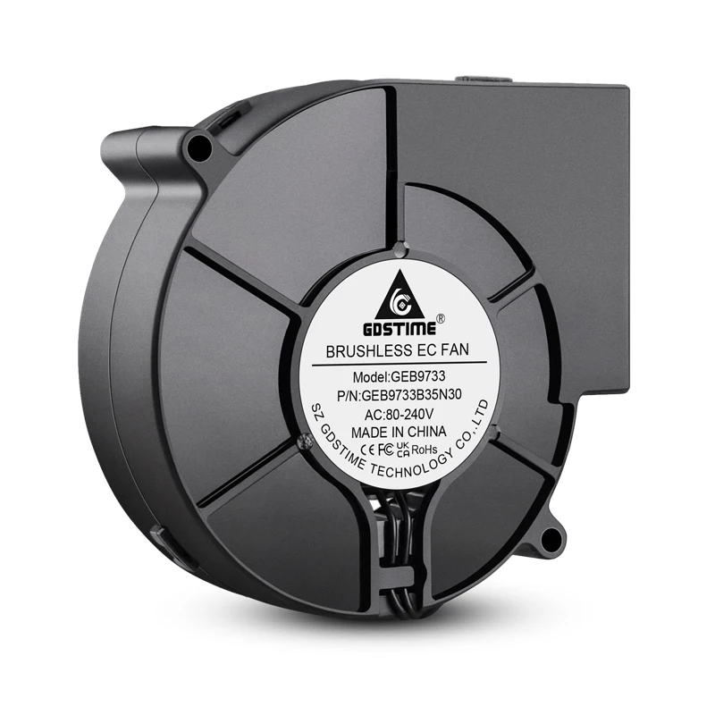 Gdstime EC 60mm 80mm 90mm 120mm ventilador sin escobillas AC 110V 120V 220V 230V 240V CPU ventilador con cubierta de ordenador 6025 8025 9225 12038 enfriador - imagen 3