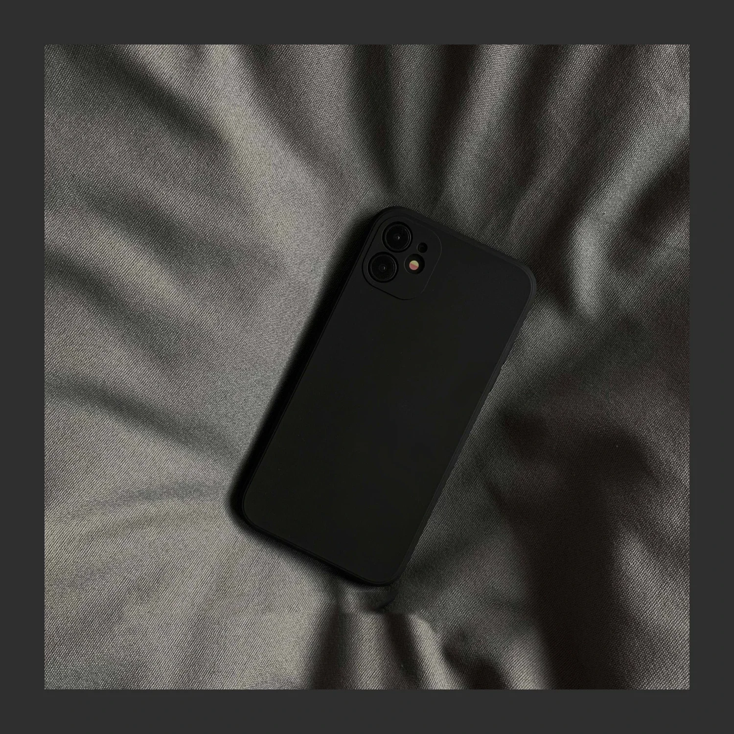 Funda de teléfono de silicona líquida negra para IPhone 13, 12, 11, 14, 15 Pro, XS Max, XR X 8, 7, 6S, 6 Plus SE 2020, funda trasera suave - imagen 5
