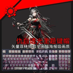 Juego de Teclas Retroiluminadas Anime Arknights Qiubai ANSI