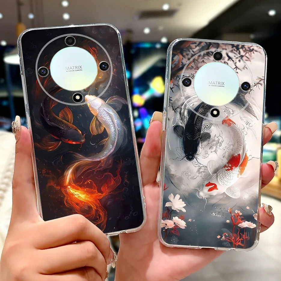 Para Honor Magic6 Lite funda HonorX9B ALI-NX1 Cool Dragon pintado funda de silicona suave para Honor X9B Magic 6 Lite Fundas Coque - imagen 3