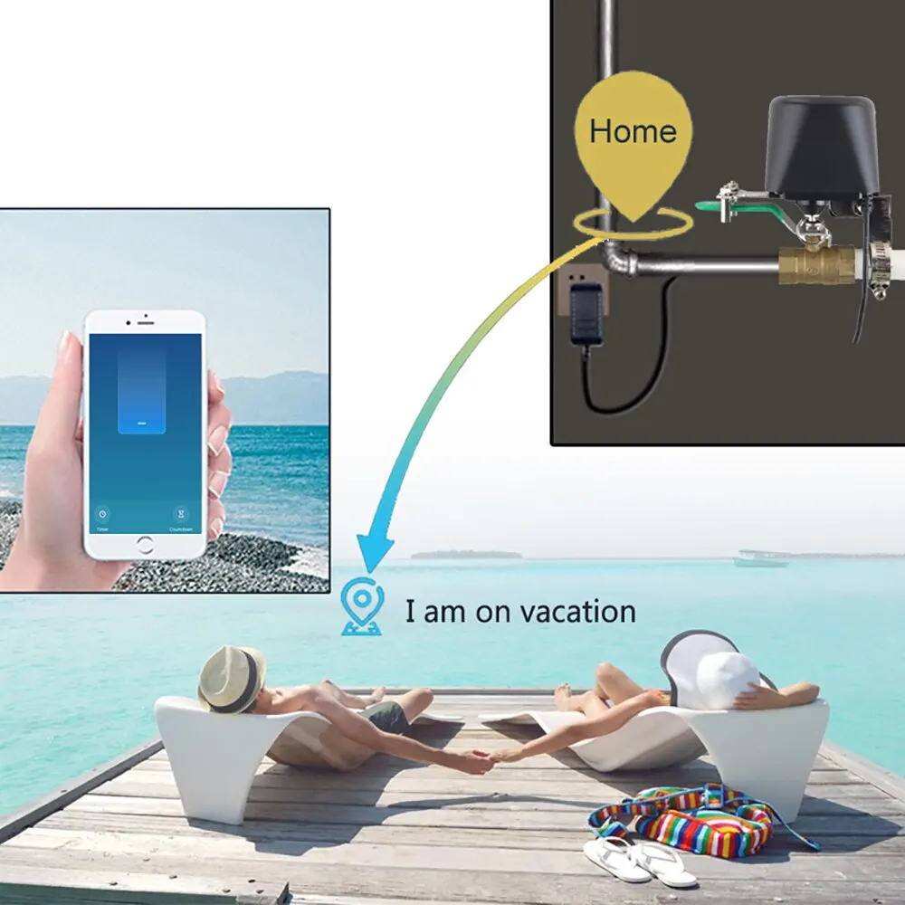 Válvula de Gas inteligente con WiFi, controlador de Gas con cierre automático, funciona con Alexa, Tuya - imagen 4