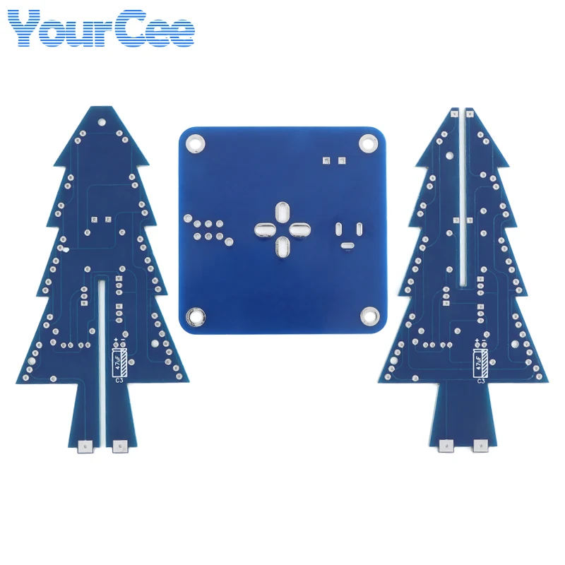 Kit de árbol de Navidad DIY, piezas de producción RGB, árbol de Navidad colorido 3D, circuito de Flash LED, práctica de soldadura, traje de aprendizaje - imagen 5