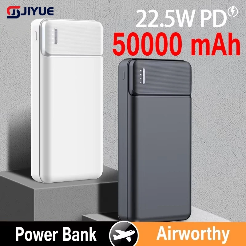 Banco de energía de 50000mAh, cargador portátil, batería externa, banco de energía de carga rápida de alta capacidad para iPhone, Samsung, Xiaomi, Huawei