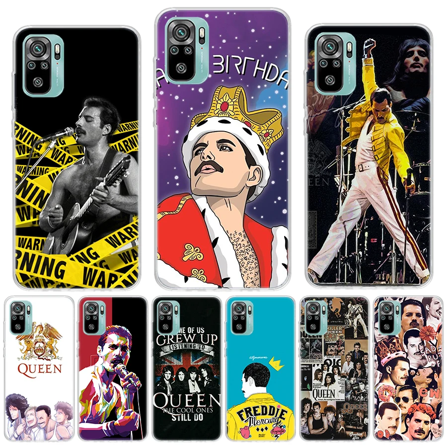 Rock Funky Freddie Mercury Queen funda de teléfono con llamada de silicona para Xiaomi Redmi Note 14 13 12 12S 11 Pro Plus 11S 10 10S 11T 11E 4G 5G