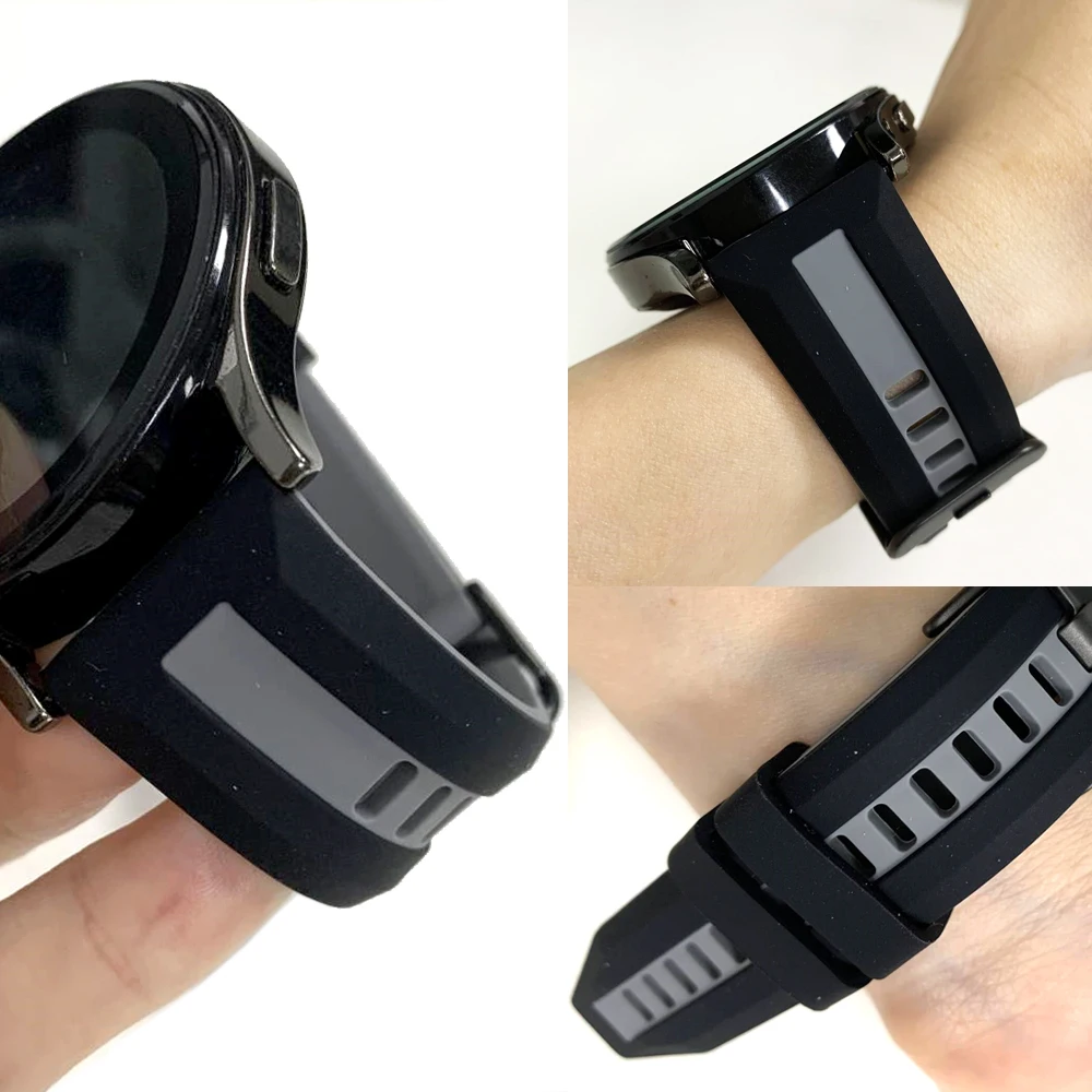 Nueva pulsera deportiva de silicona de dos tonos de 22mm para COROS APEX 46mm 2 Pro/PACE Pro 3 correa suave de repuesto para COROS APEX 4 banda de 42mm - imagen 2