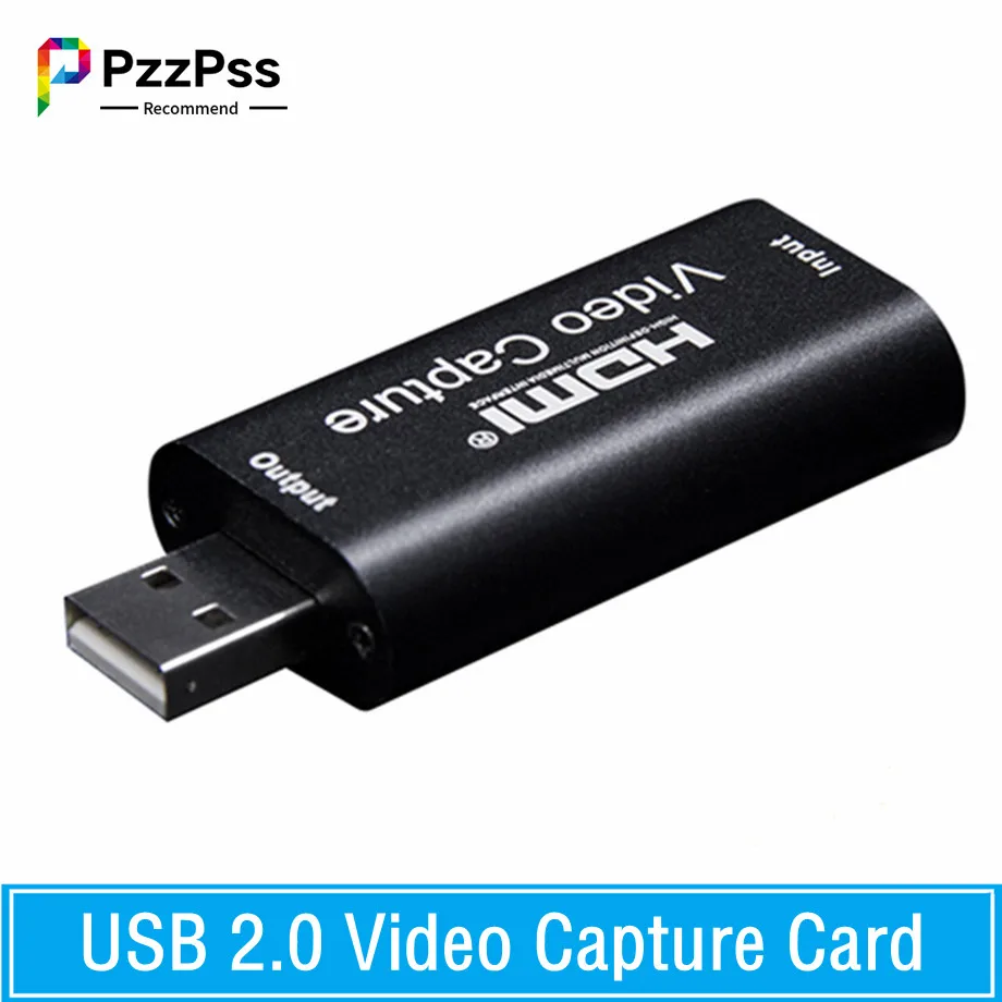 Tarjeta de captura de vídeo USB 2,0 4K, grabador de vídeo compatible con HDMI, caja de transmisión en vivo, grabación para PS4, XBOX, juego de teléfono, cámara DVD HD