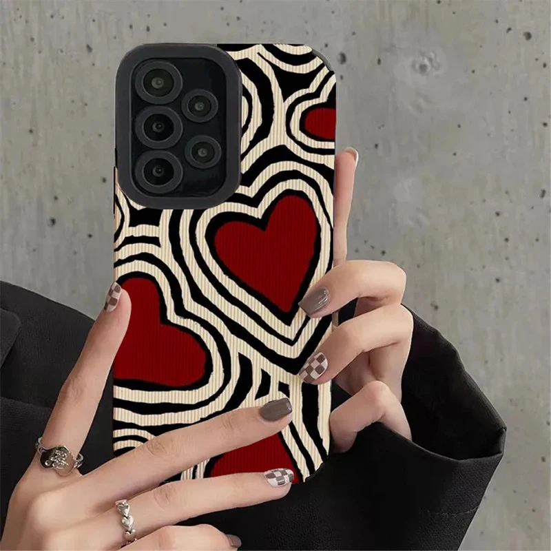 Funda de silicona con corazones de amor románticos para Samsung Galaxy, funda de teléfono para Samsung Galaxy A54, 5G, A52, A50, A51, A31, A32, A33, A21S, A53, A71, A72, A73, A12, A13, A14