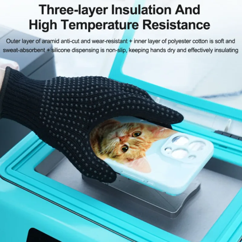 RELIFE RL-063A guantes aislantes de tres capas para mantenimiento de teléfonos móviles herramienta de protección de dedos con borde de bloqueo elástico de alta fricción - imagen 4