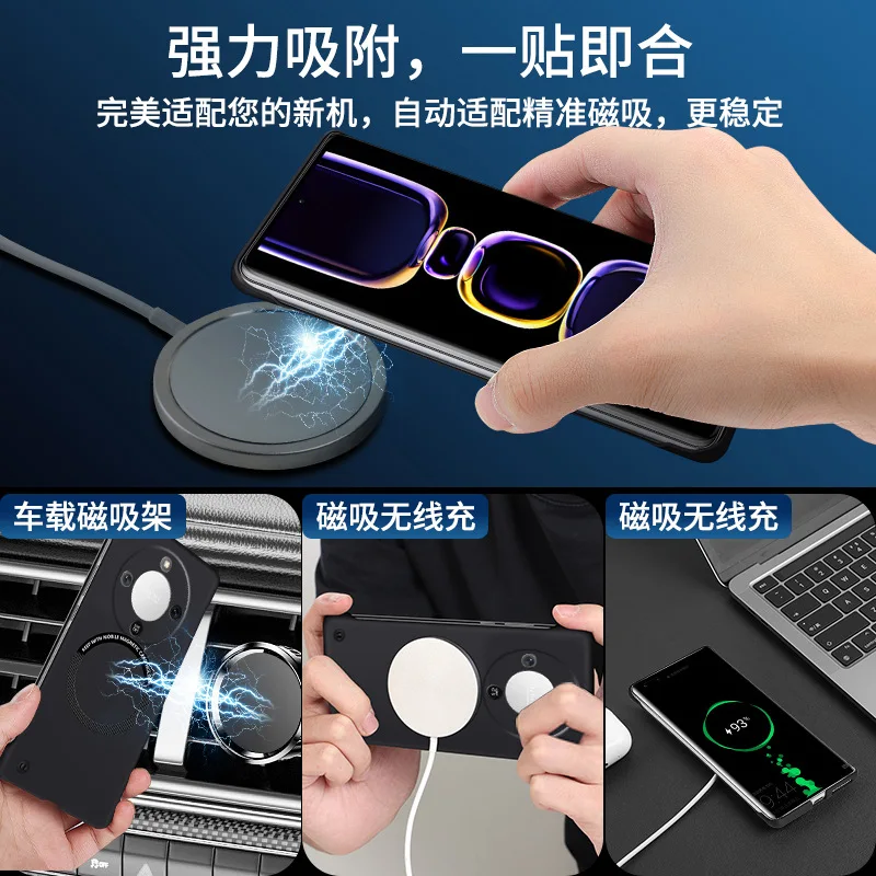 Para Honor X9D 5G magnético sin marco para Magsafe funda dura de teléfono para PC para Honor X9d X70 cubierta mate de carga inalámbrica ultrafina - imagen 3