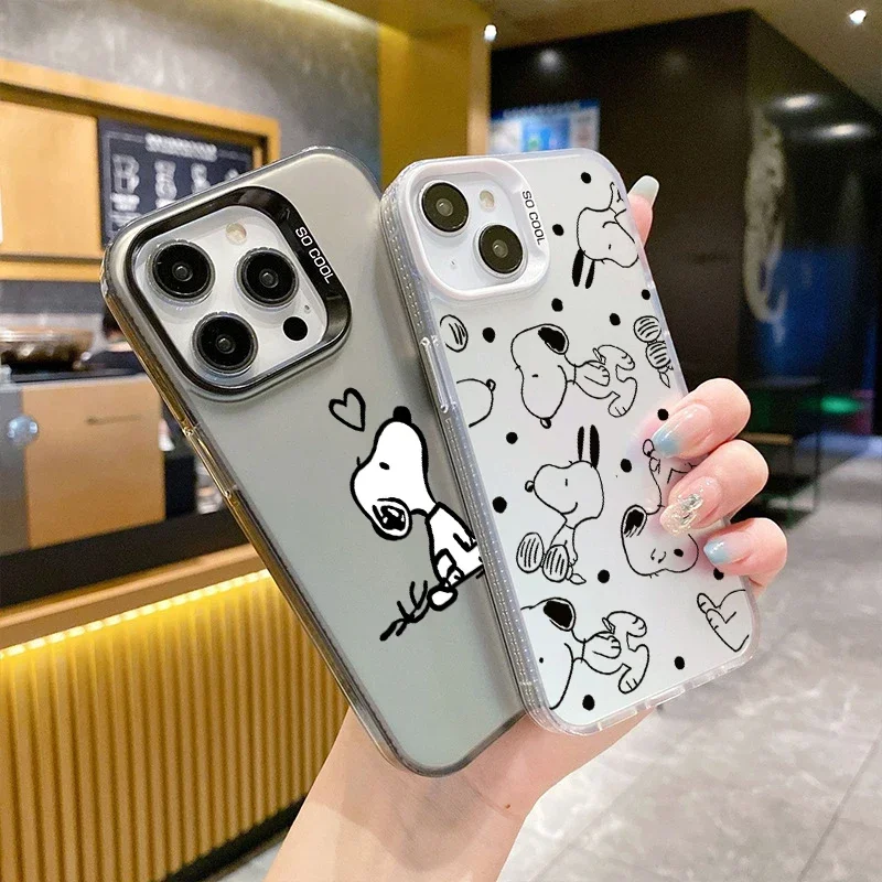 Cute Y2K Snoopy Case For OPPO Reno 13F 12F 11F 13 12 10 11 Pro 5G Reno 7 4G 5 6 Lite 8 A60 A38 A18 A57 A77 A78 A98 A79 5G Cover - imagen 3