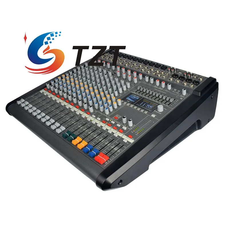 TZT S-1200 1200W * 2 Consola mezcladora profesional alimentada por 12 canales para escenario ceremonia de boda KTV - imagen 2