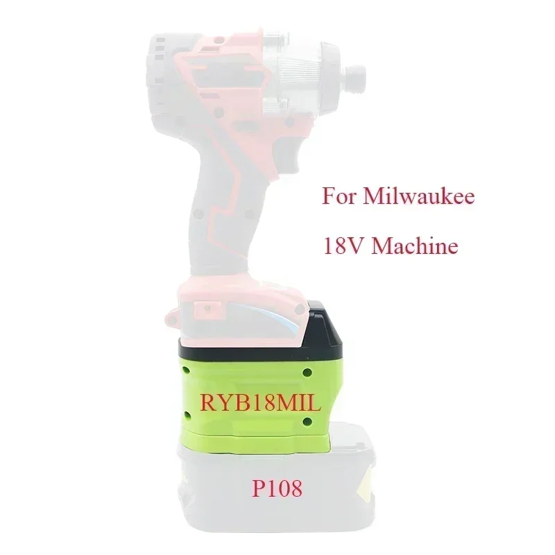 Adaptador de conversión de batería RYB18MT RYB20DW RYB18MIL para herramientas inteligentes de níquel-lítio Ryobi P103 P108 a Makita/Dewalt/Milwaukee - imagen 5