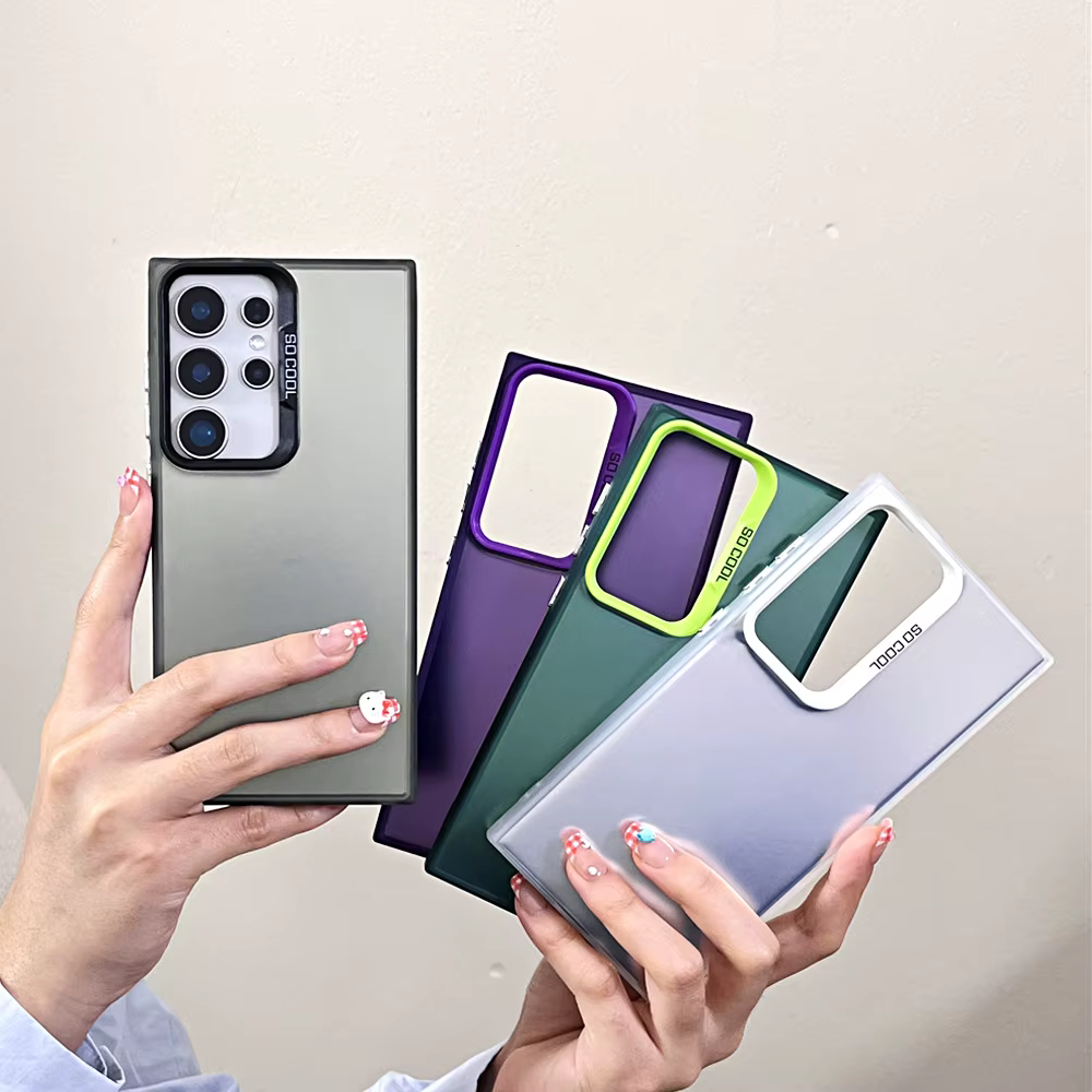 Funda de teléfono láser de moda para Samsung A16 A06 A56 A26 A36 A15 A35 A55 A25 A05S A54 A34 A14 A24 A04S cubierta de Bumer mate a prueba de golpes