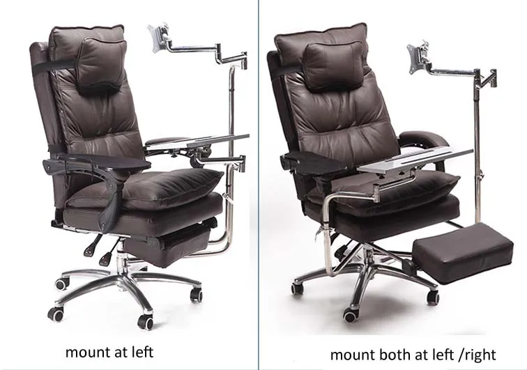 OK920 Soporte para Monitor de eje de silla de movimiento completo + soporte para teclado + abrazadera para brazo, soporte para codo y muñeca, alfombrilla para ratón para juegos y oficina - imagen 5