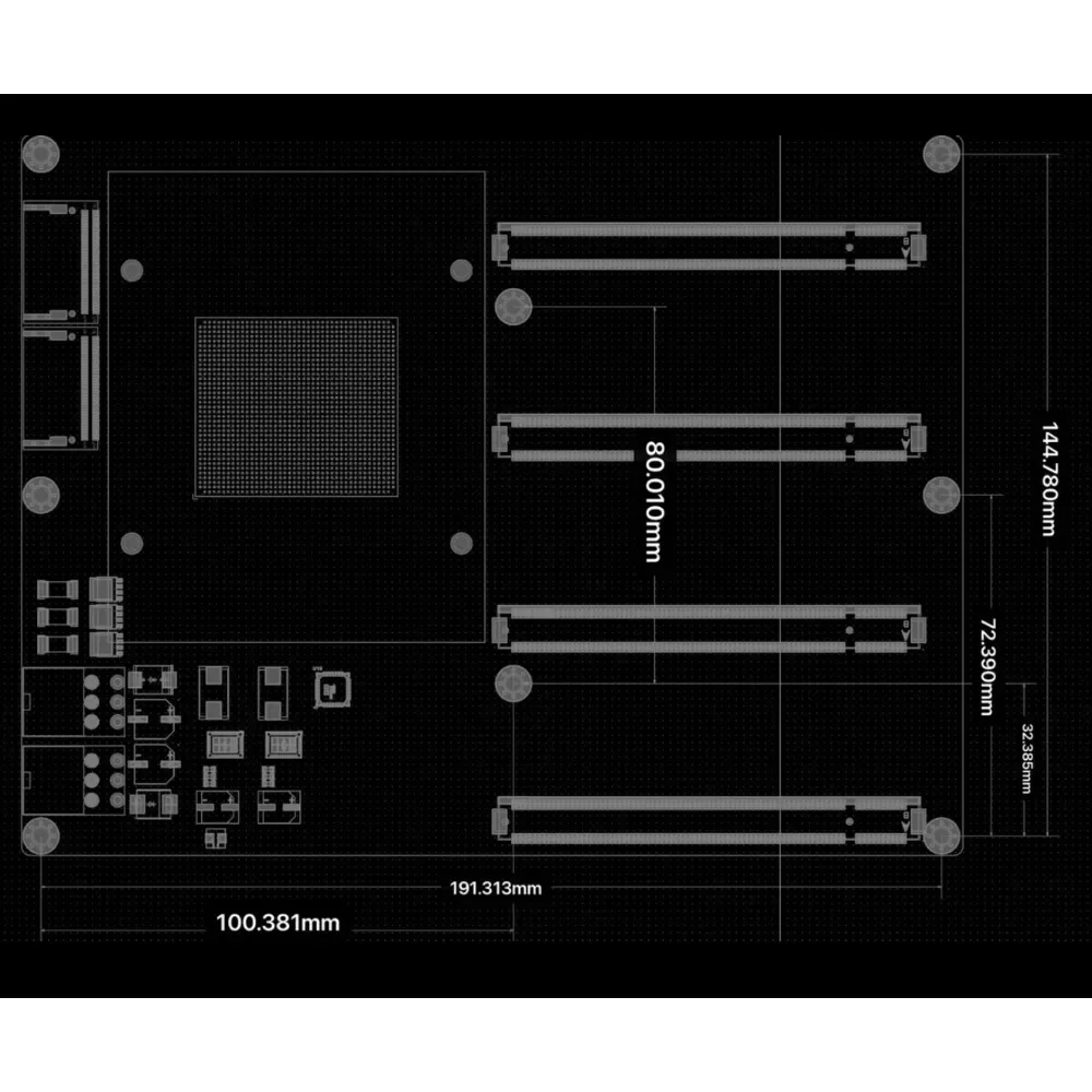 Tarjeta de expansión PLX88080 PCIe4.0, enchufe de placa GPU de cuatro tarjetas, doble ancho - imagen 4