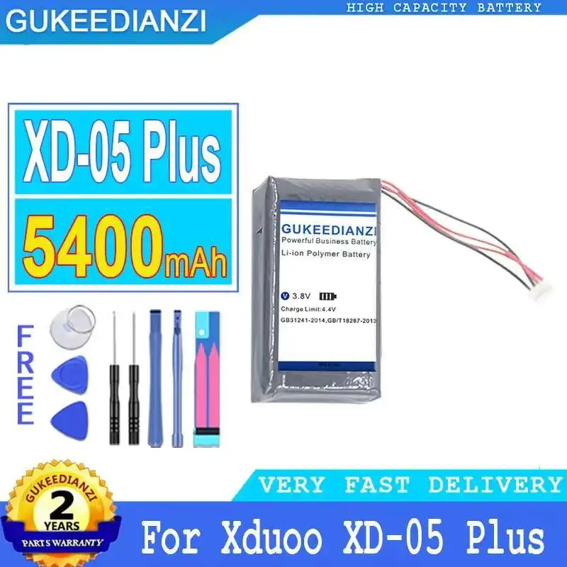 Batería decodificadora de audio de alto rendimiento 5400Mah para fuente de alimentación confiable Xduoo XD-05 Plus