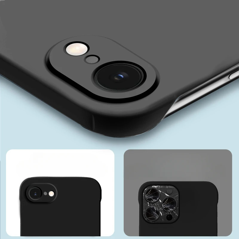Para iPhone 16E 16 E Ultra delgado duro PC Funda de teléfono sin marco para iPhone SE 4 2025 SE4 5G Funda de teléfono mate sin bordes Funda - imagen 2