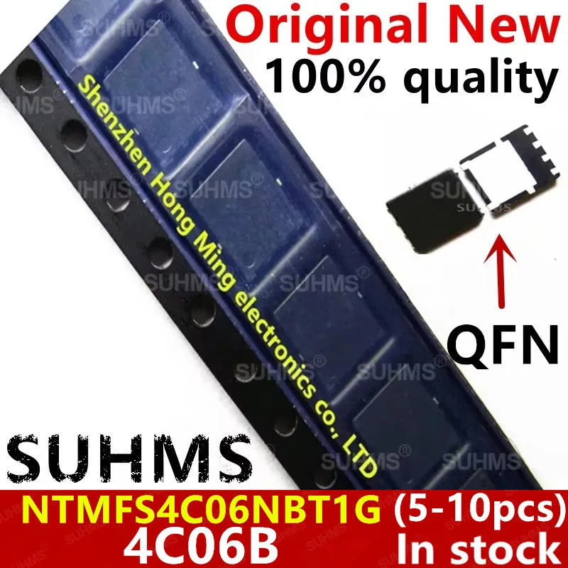 (5-10 piezas) 100% nuevo conjunto de chips NTMFS4C06NBT1G 4C06B QFN-8