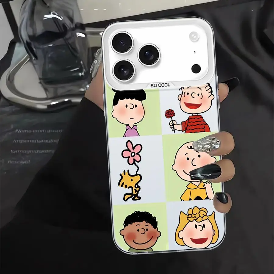 Funda bonita Cretoon S-S-noopyS para iPhone 12 16 17 Pro Max 14 16e 17Air 15 Plus XS XR 11 13 funda trasera para teléfono - imagen 5