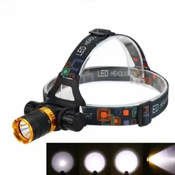 D07 Linterna Frontal LED XML-T6 para Buceo Impermeable