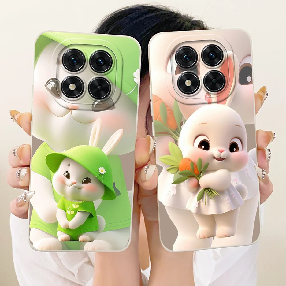 Para Xiaomi Redmi Note 14 Pro 4G funda bonita de dibujos animados de conejo funda de teléfono suave de TPU para Redmi Note 14 Pro Plus Note14 Pro + Fundas - imagen 2