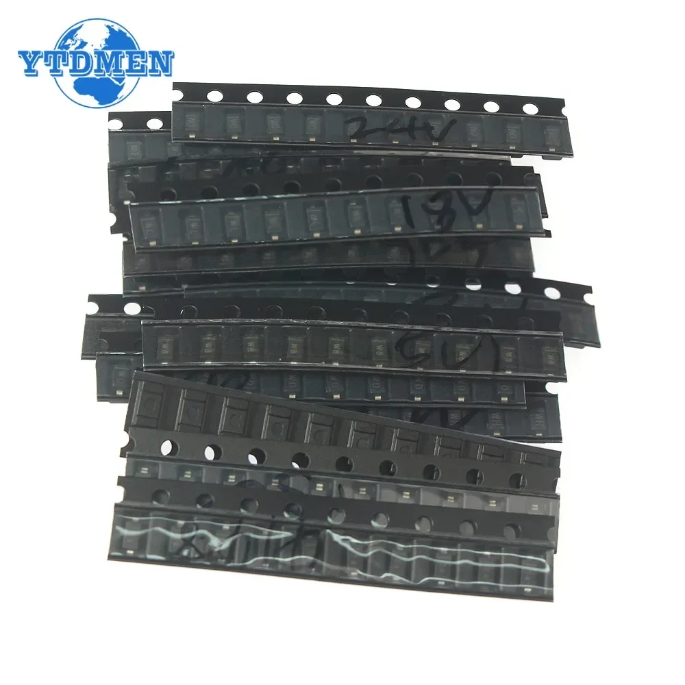 150 Uds Kit de diodo Zener SOD-123 1206 SOD-323 0805 diodo Zener SMD 15 valores 3,3 V 4,7 V 5,1 V 5,6 V 7,5 V 8,2 V 10V 12V 15V - imagen 5